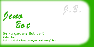 jeno bot business card